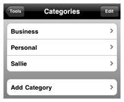 Edit Categories